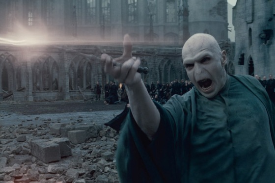 Voldemort with his wand